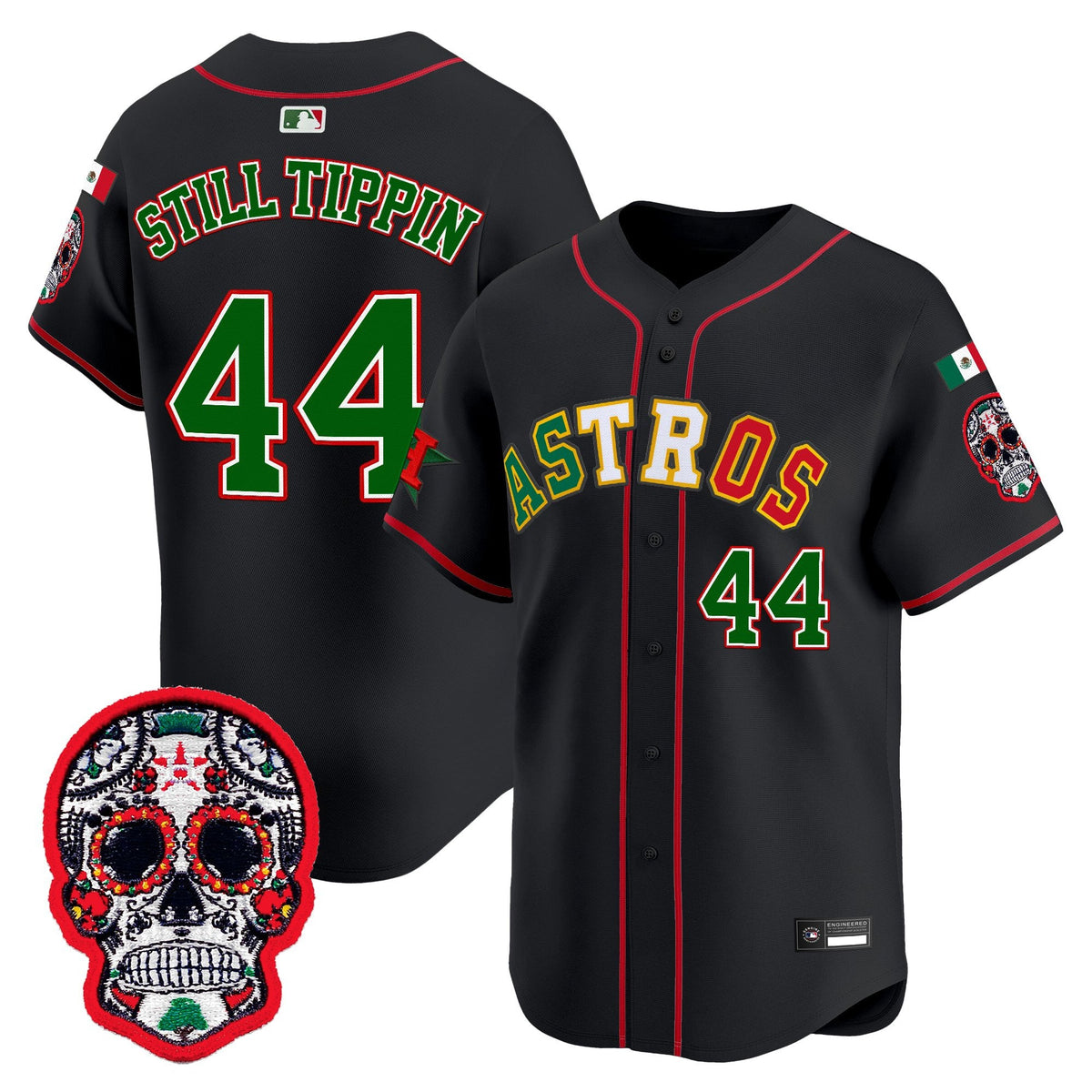 Men's Houston Astros Mexico 2025 'Día de los Muertos Edition' Vapor Premier Limited Jersey - All Stitched