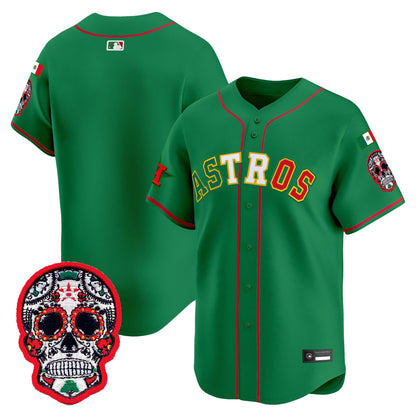 Men's Houston Astros Mexico 2025 'Día de los Muertos Edition' Vapor Premier Limited Jersey - All Stitched