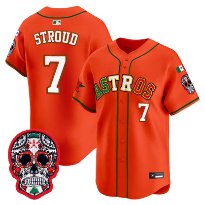 Men's Houston Astros Mexico 2025 'Día de los Muertos Edition' Vapor Premier Limited Jersey - All Stitched