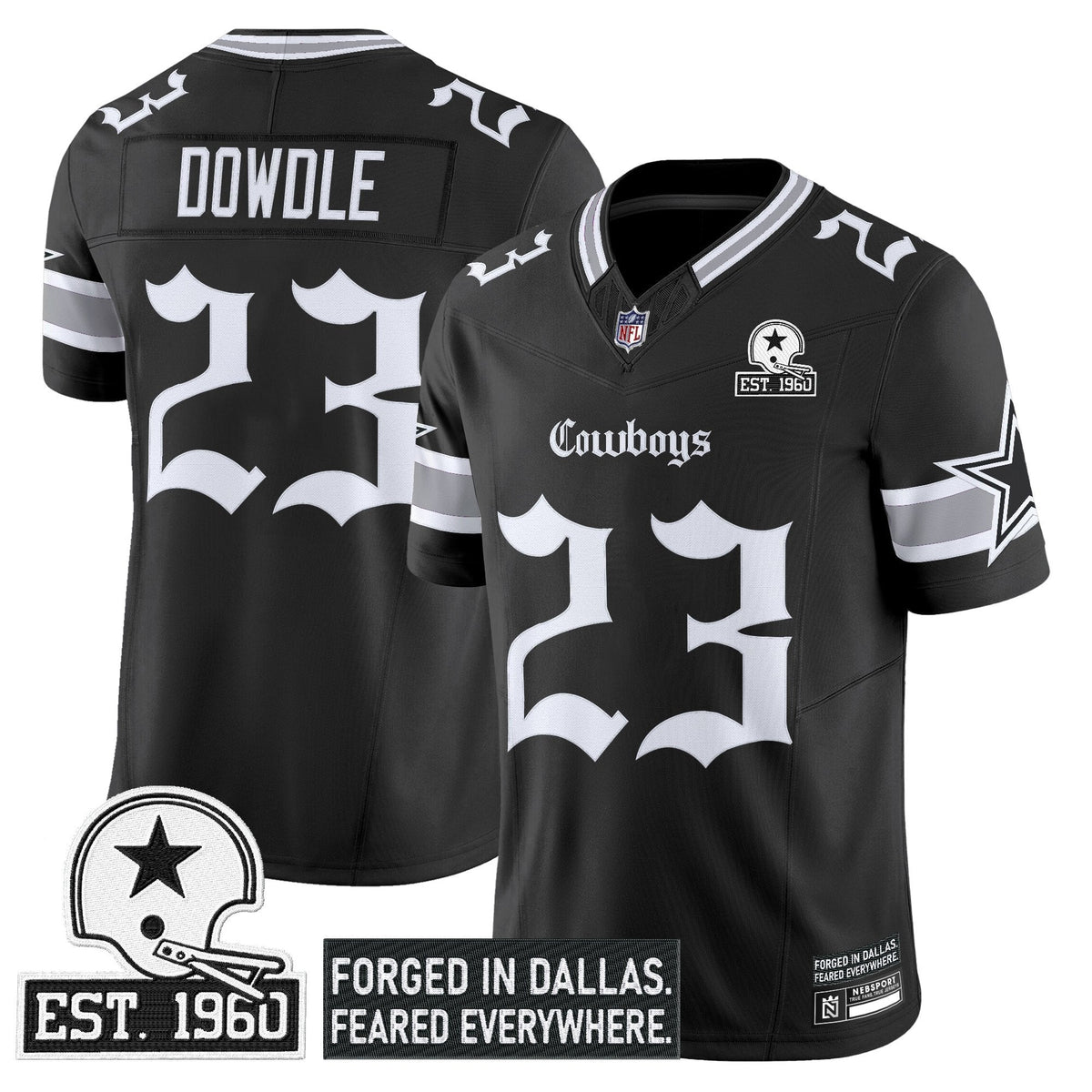 Men's Dallas Cowboys 'Gothic Lone Star Edition' Vapor Limited Jersey - All Stitched