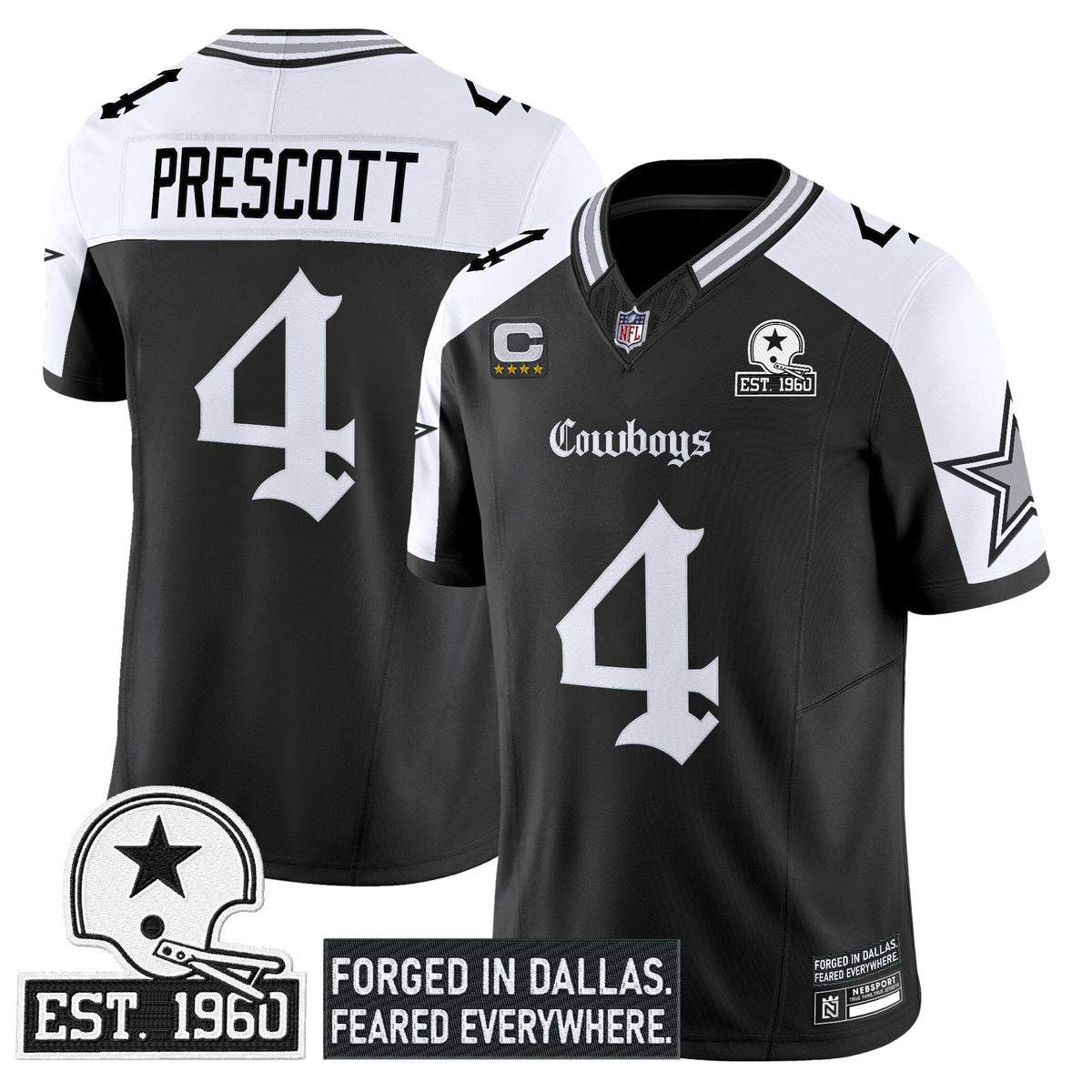 Men's Dallas Cowboys 'Gothic Lone Star Edition' Vapor Limited Jersey - All Stitched