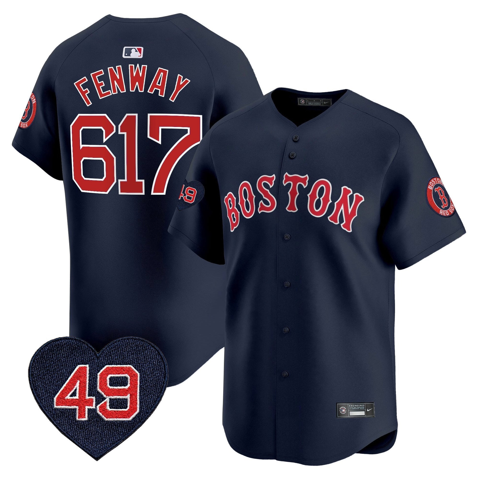 Men's Boston Red Sox Tim Wakefield Patch Vapor Premier Limited Jersey - All Stitched