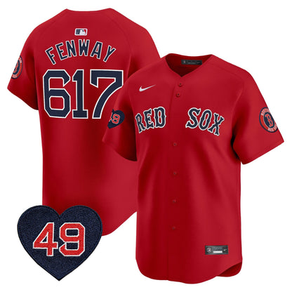 Men's Boston Red Sox Tim Wakefield Patch Vapor Premier Limited Jersey - All Stitched
