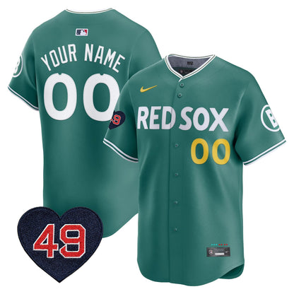 Boston Red Sox Tim Wakefield Patch Vapor Premier Limited Custom Jersey - All Stitched
