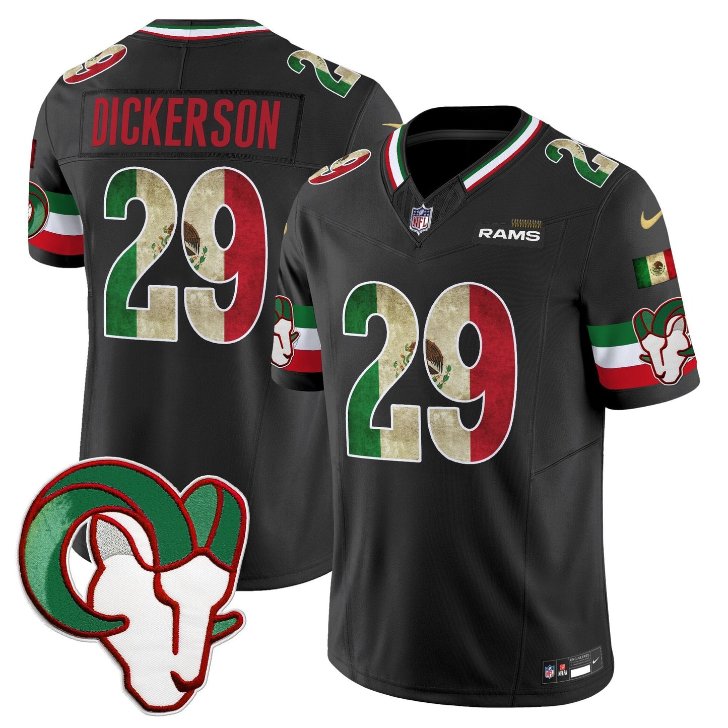 Men's Los Angeles Rams 2025 Mexico Vapor Limited Jersey - All Stitched