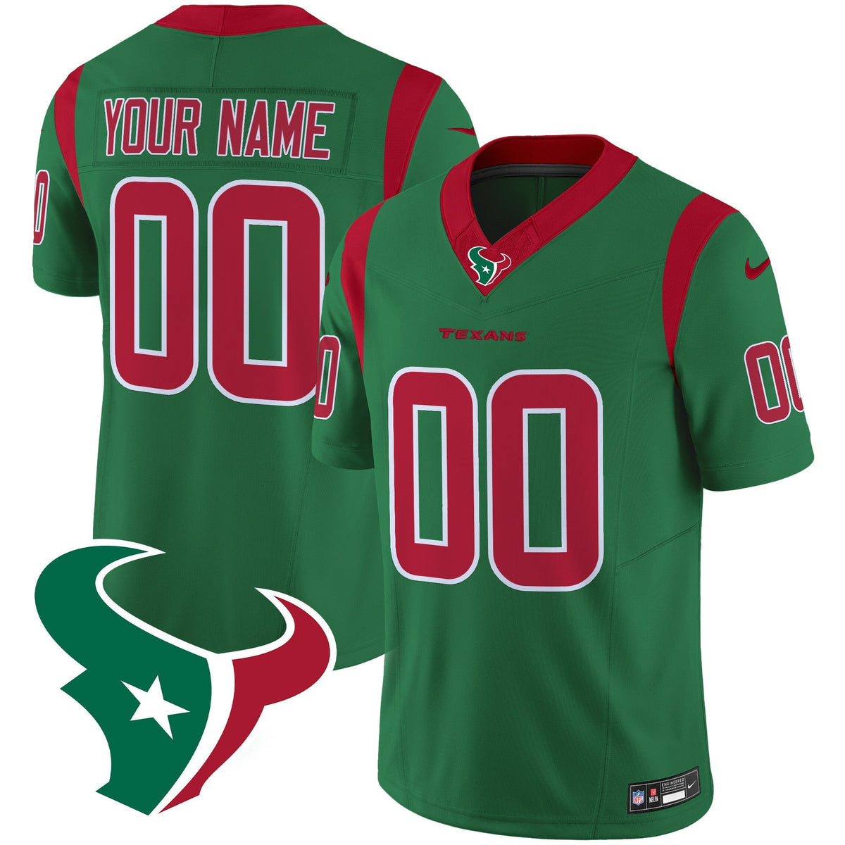 Houston Texans Mexico Vapor Limited Custom Jersey - All Stitched