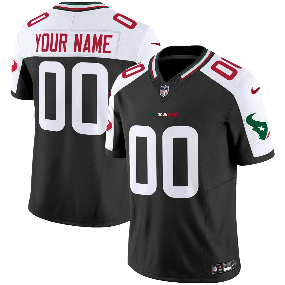 Houston Texans Mexico Vapor Limited Custom Jersey - All Stitched