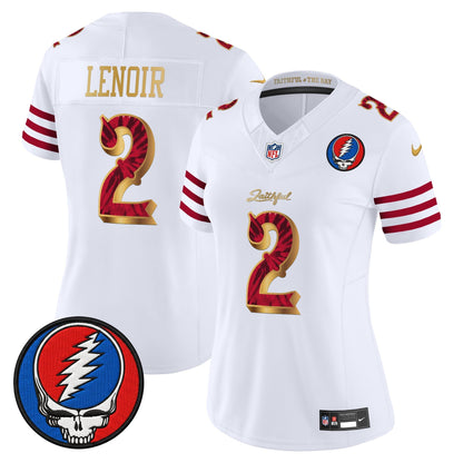 Women's San Francisco 49ers x Grateful Dead Rivalries Vapor Limited Jersey - Rivalries Edition - All Stitched