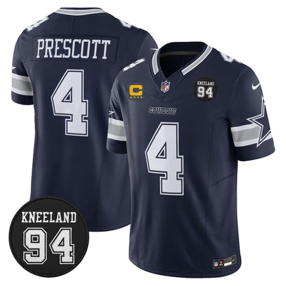 Men's Dallas Cowboys #94 Marshawn Kneeland Memorial Patch Vapor Limited Jersey - All Stitched