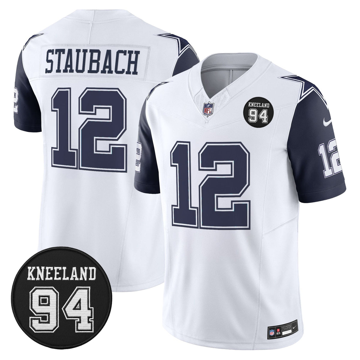 Men's Dallas Cowboys #94 Marshawn Kneeland Memorial Patch Vapor Limited Jersey - All Stitched