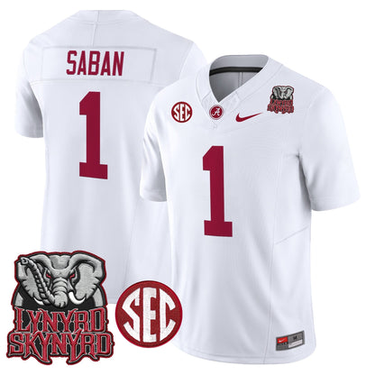 Men's Alabama Crimson Tide x Lynyrd Skynyrd Vapor Limited Jersey - Alabama Map - All Stitched