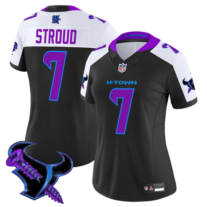 Women's Houston Texans 2025 DJ Screw Vapor Limited Jersey - All Stitched