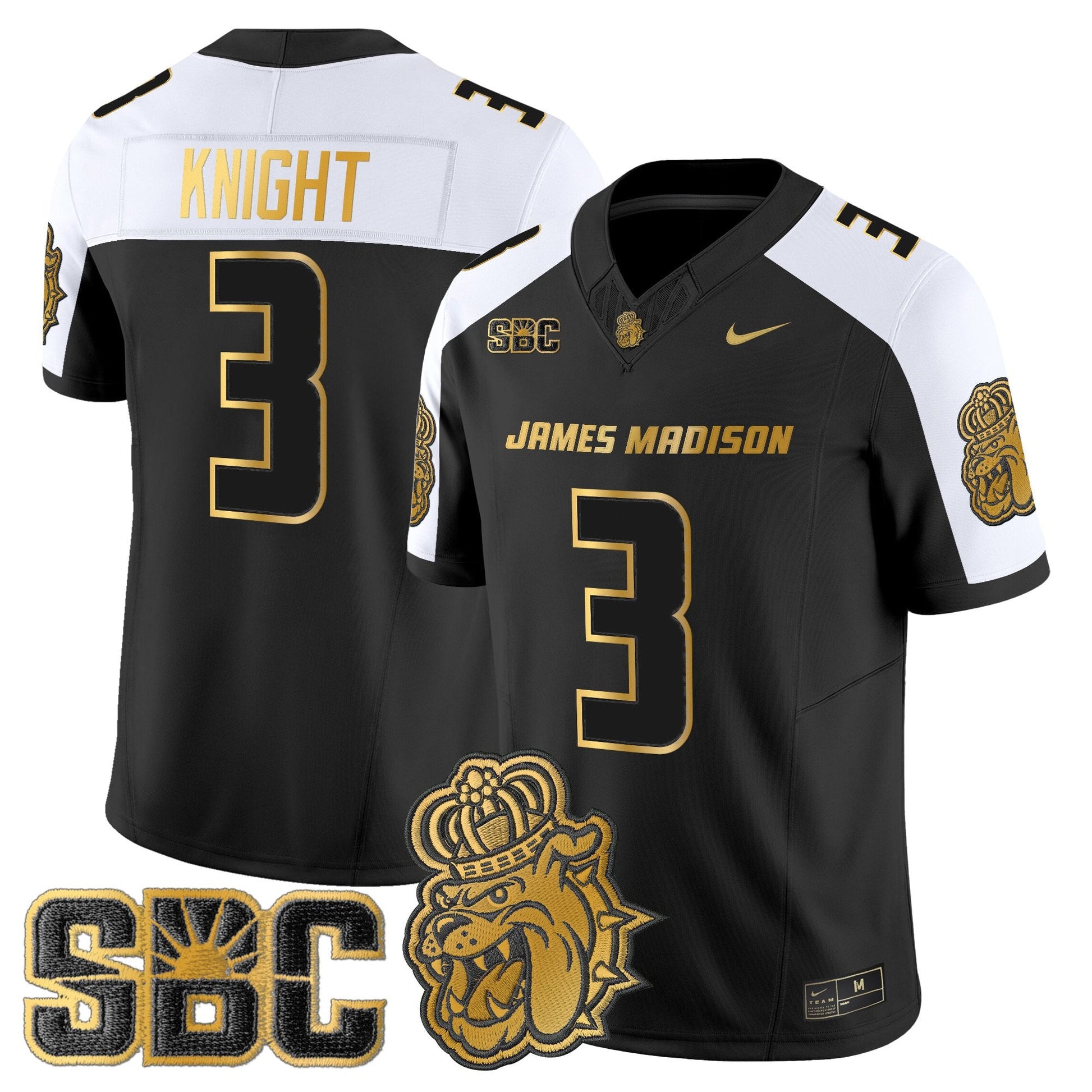 Men's James Madison Dukes 2025 Gold Vapor Limited Jersey - All Stitched
