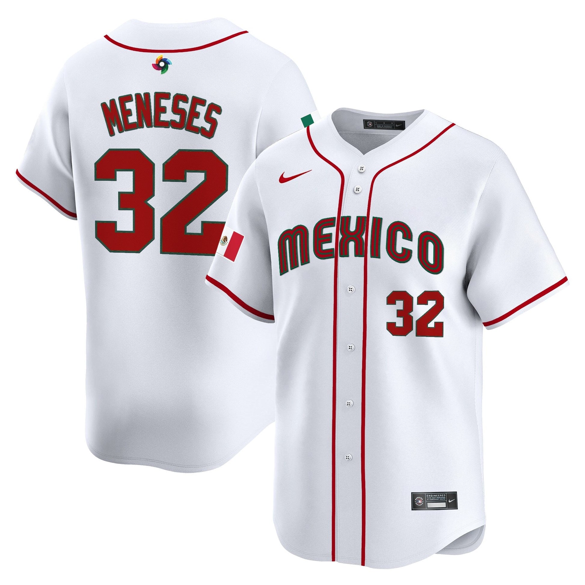 Men's Team Mexico World Baseball Classic Vapor Premier Jersey - 2026 Roster - All Stitched
