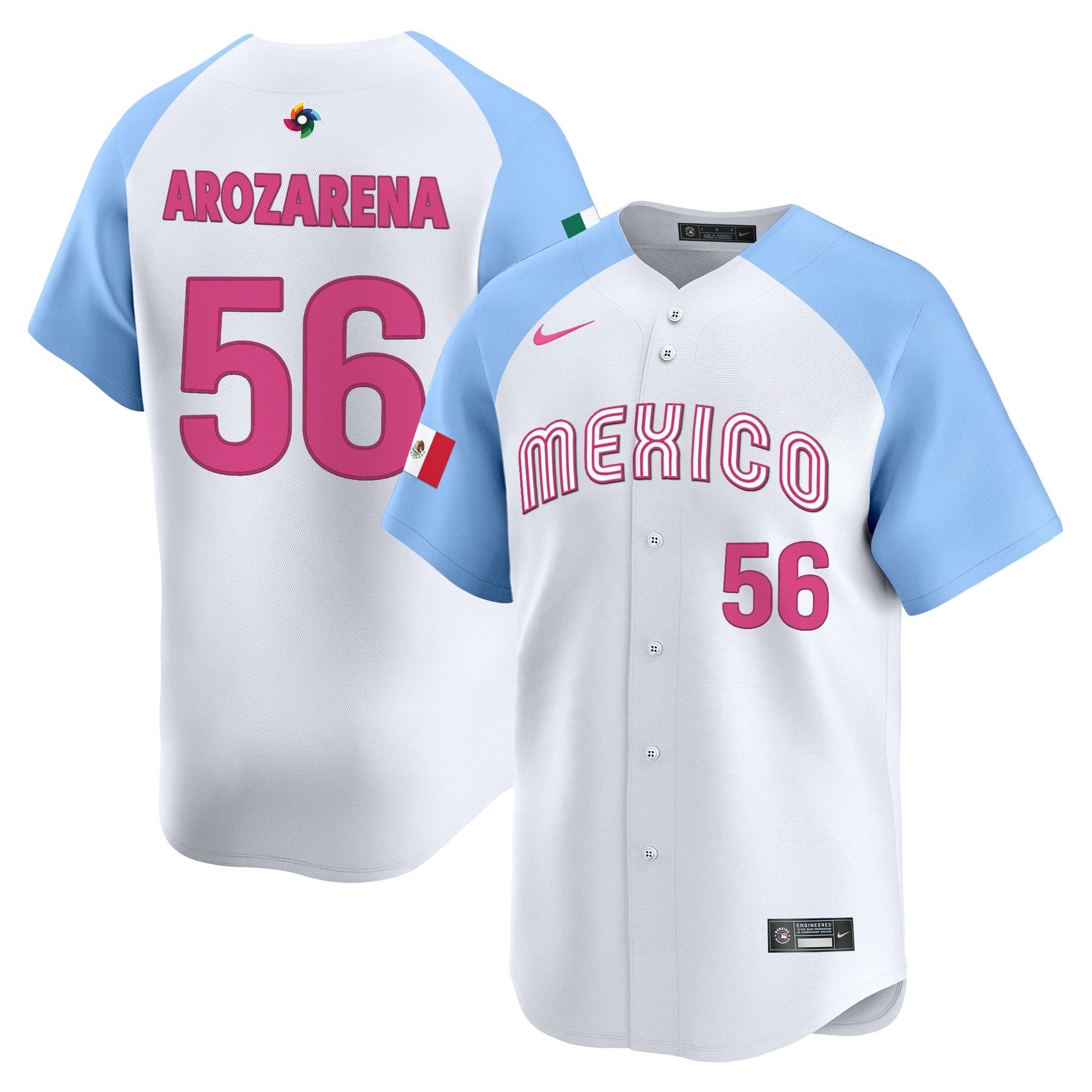 Men's Team Mexico World Baseball Classic Vapor Premier Jersey - 2026 Roster - All Stitched
