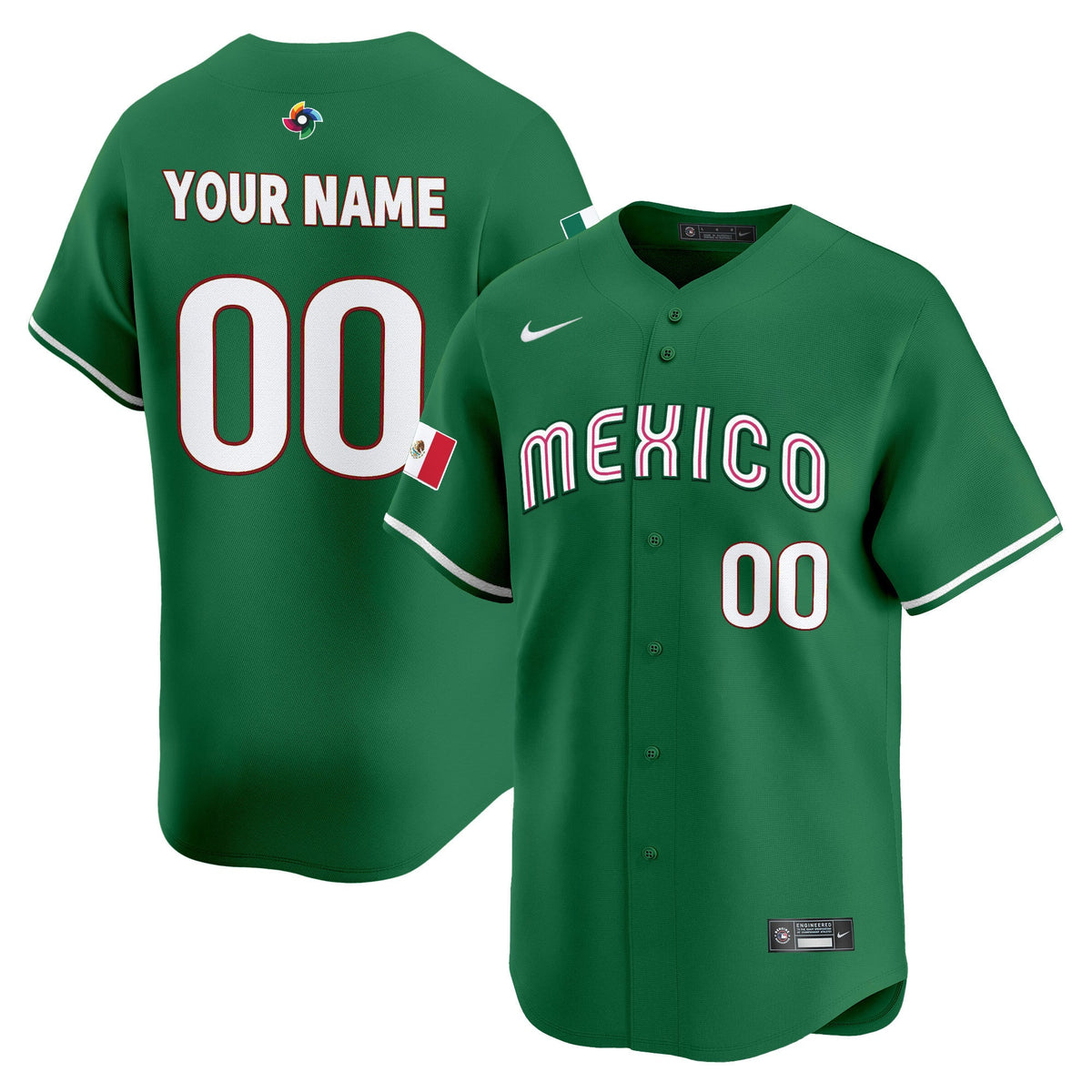 Team Mexico World Baseball Classic Vapor Premier Custom Jersey - 2026 Roster - All Stitched
