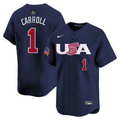 Men's Team USA World Baseball Classic Vapor Premier Jersey - 2026 Roster (Projected Number) - All Stitched