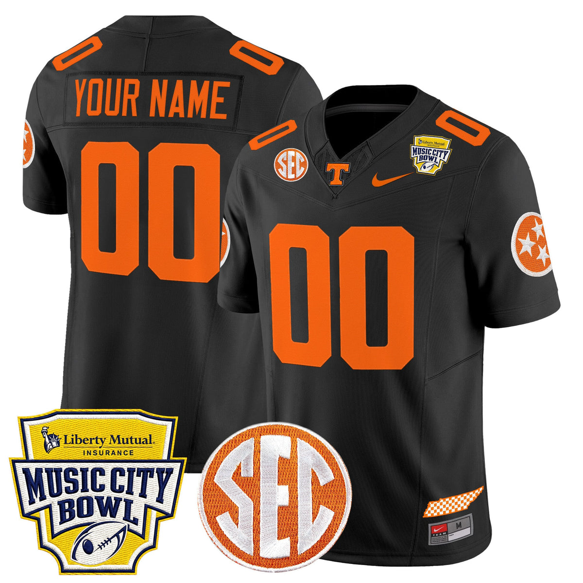 Tennessee Volunteers 2025 Music City Bowl Vapor Limited Custom Jersey - All Stitched