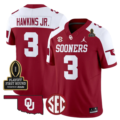 OU 2025 Playoff First Round Patch Jersey - All Stitched