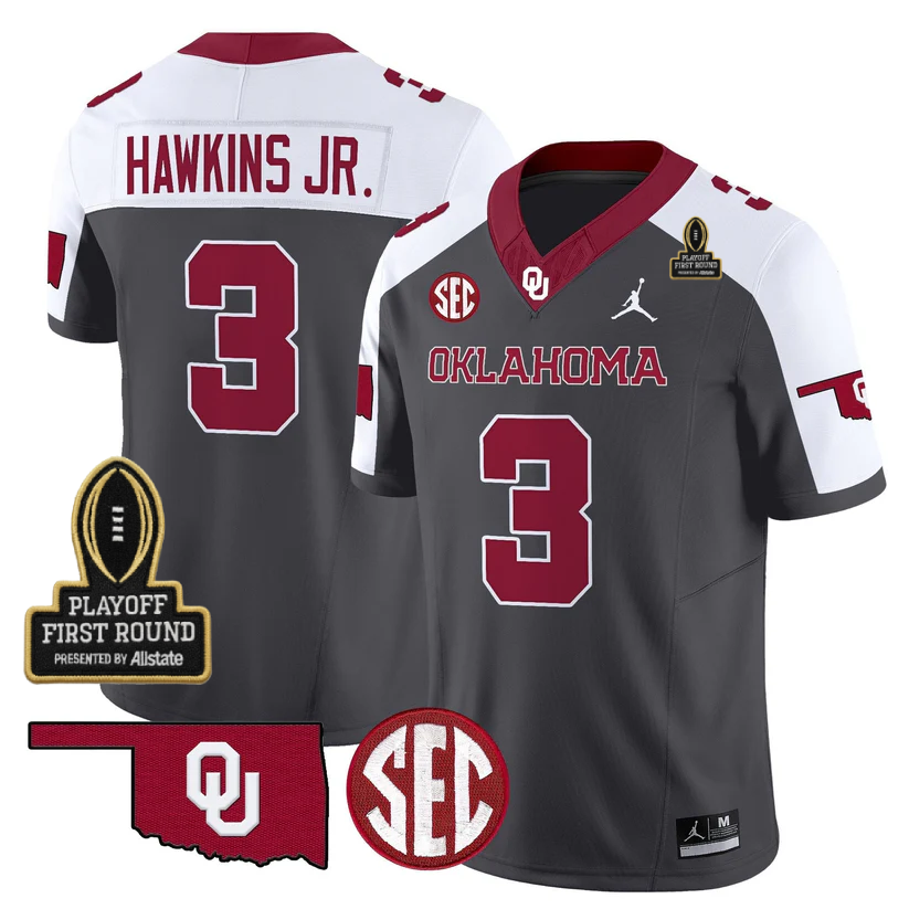 OU 2025 Playoff First Round Patch Jersey - All Stitched