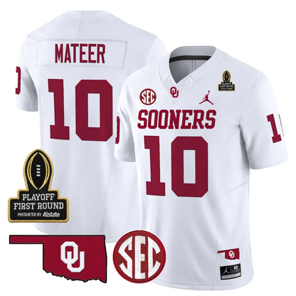 OU 2025 Playoff First Round Patch Jersey - All Stitched