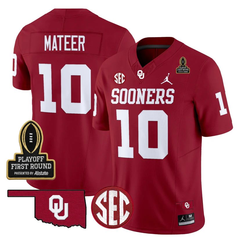 OU 2025 Playoff First Round Patch Jersey - All Stitched