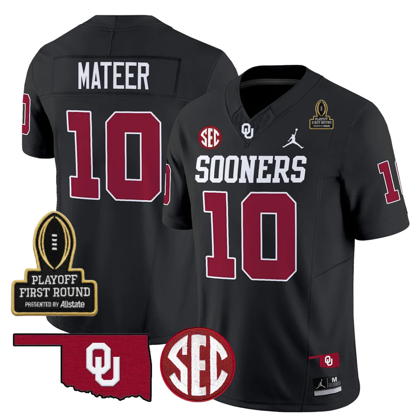 OU 2025 Playoff First Round Patch Jersey - All Stitched