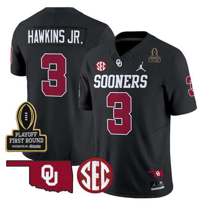 OU 2025 Playoff First Round Patch Jersey - All Stitched