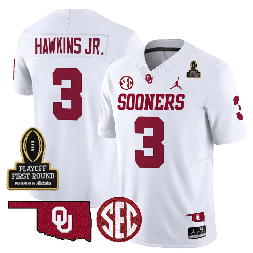 OU 2025 Playoff First Round Patch Jersey - All Stitched