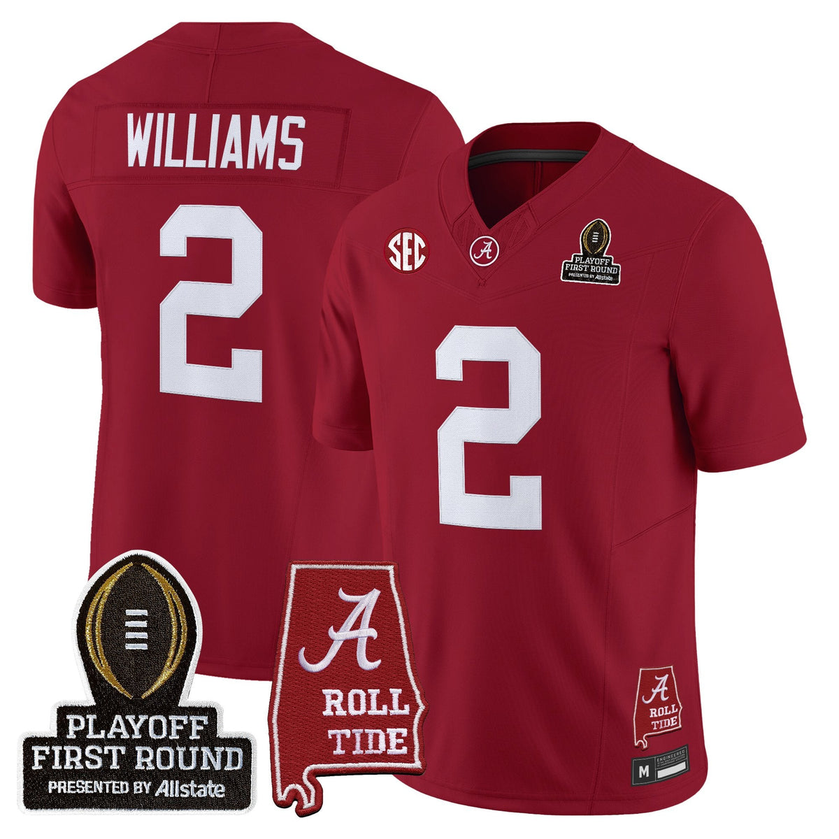 Men's Alabama Crimson Tide 2025 Playoff First Round Vapor Limited Jersey - All Stitched
