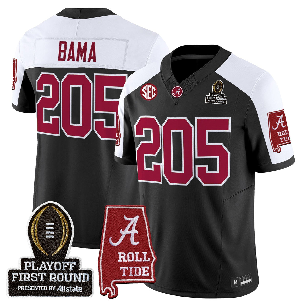 Men's Alabama Crimson Tide 2025 Playoff First Round Vapor Limited Jersey - All Stitched