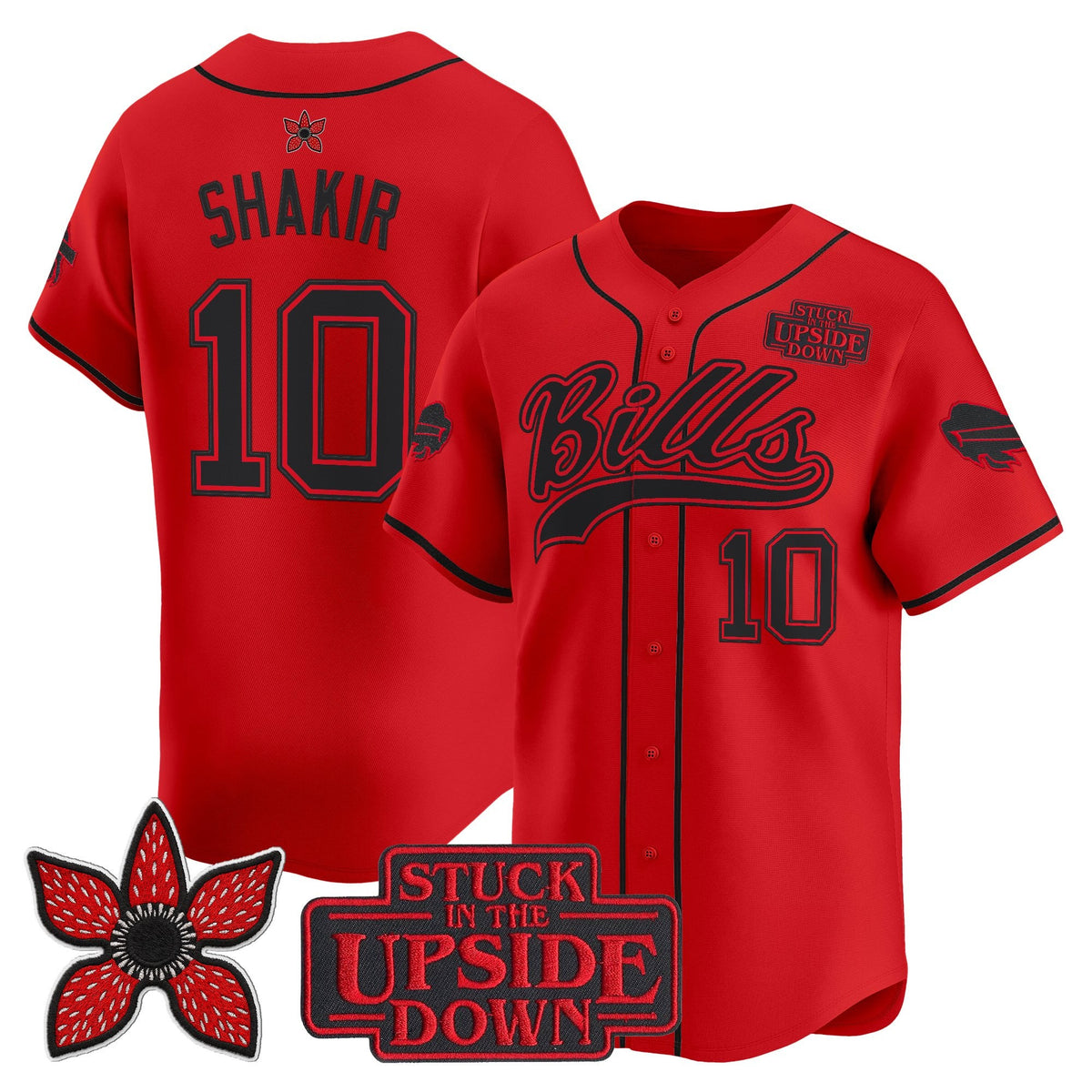 Men's Buffalo Bills 'Stranger Things Edition' Vapor Baseball Jersey - All Stitched