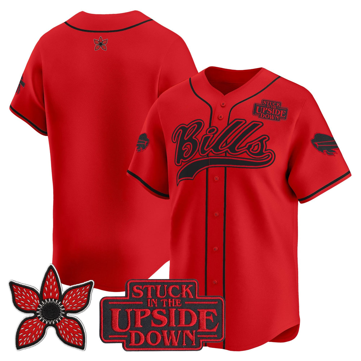 Men's Buffalo Bills 'Stranger Things Edition' Vapor Baseball Jersey - All Stitched