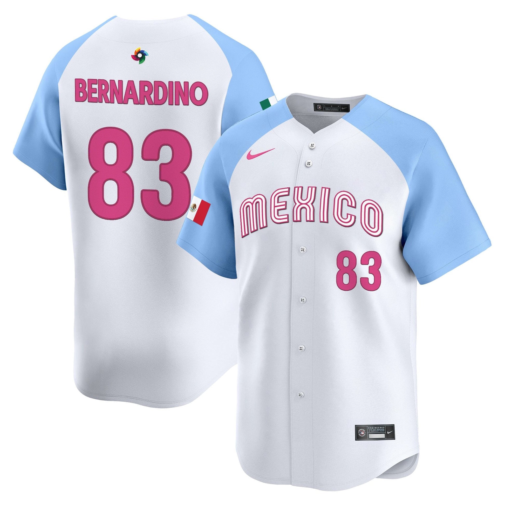 Men's Team Mexico World Baseball Classic Vapor Premier Jersey - 2026 Roster - All Stitched