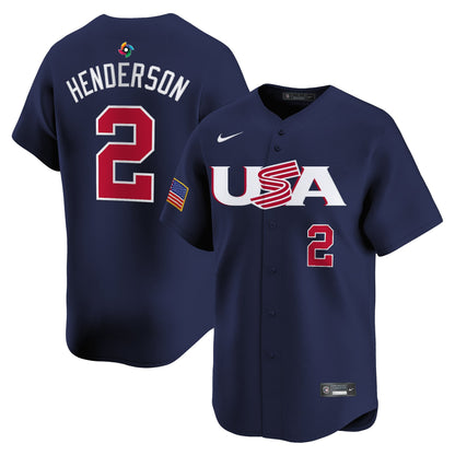 Men's Team USA World Baseball Classic Vapor Premier Jersey - 2026 Roster (Projected Number) - All Stitched