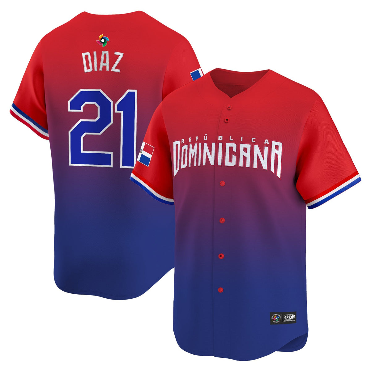 Men's Team Dominican Republic World Baseball Classic Vapor Premier Jersey - 2026 Roster - All Stitched
