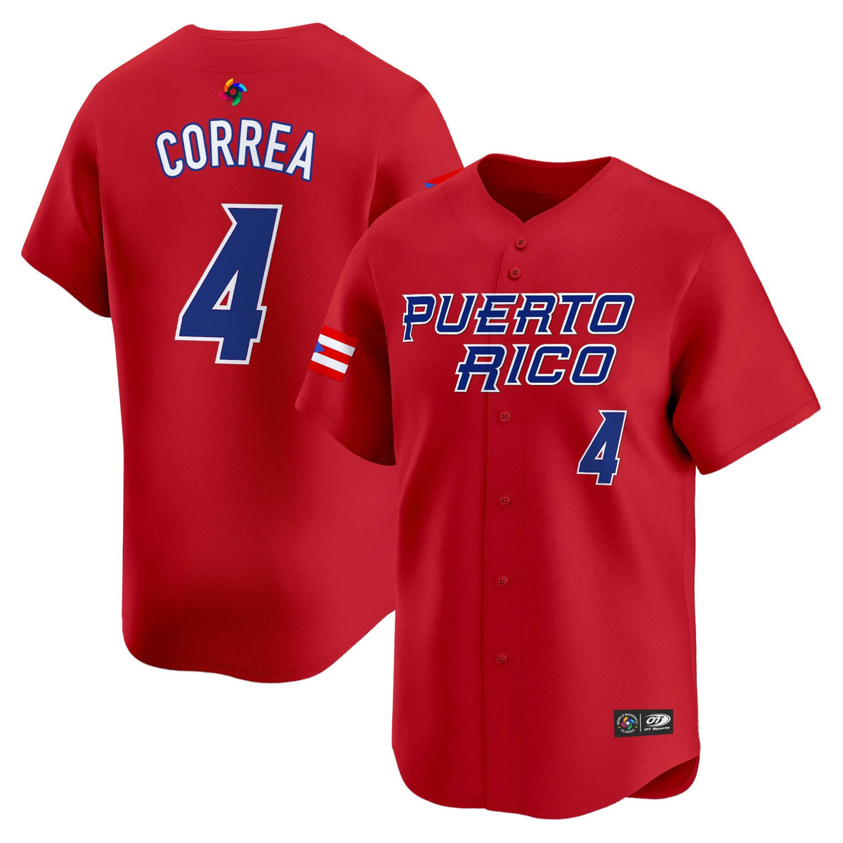 Men's Team Puerto Rico World Baseball Classic Vapor Premier Jersey - 2026 Roster - All Stitched