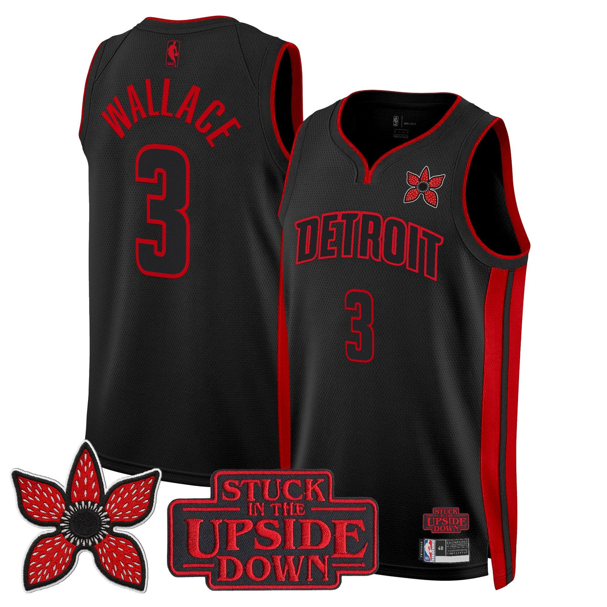 Men's Detroit Pistons 'Stranger Things Edition' Swingman Jersey - All Stitched