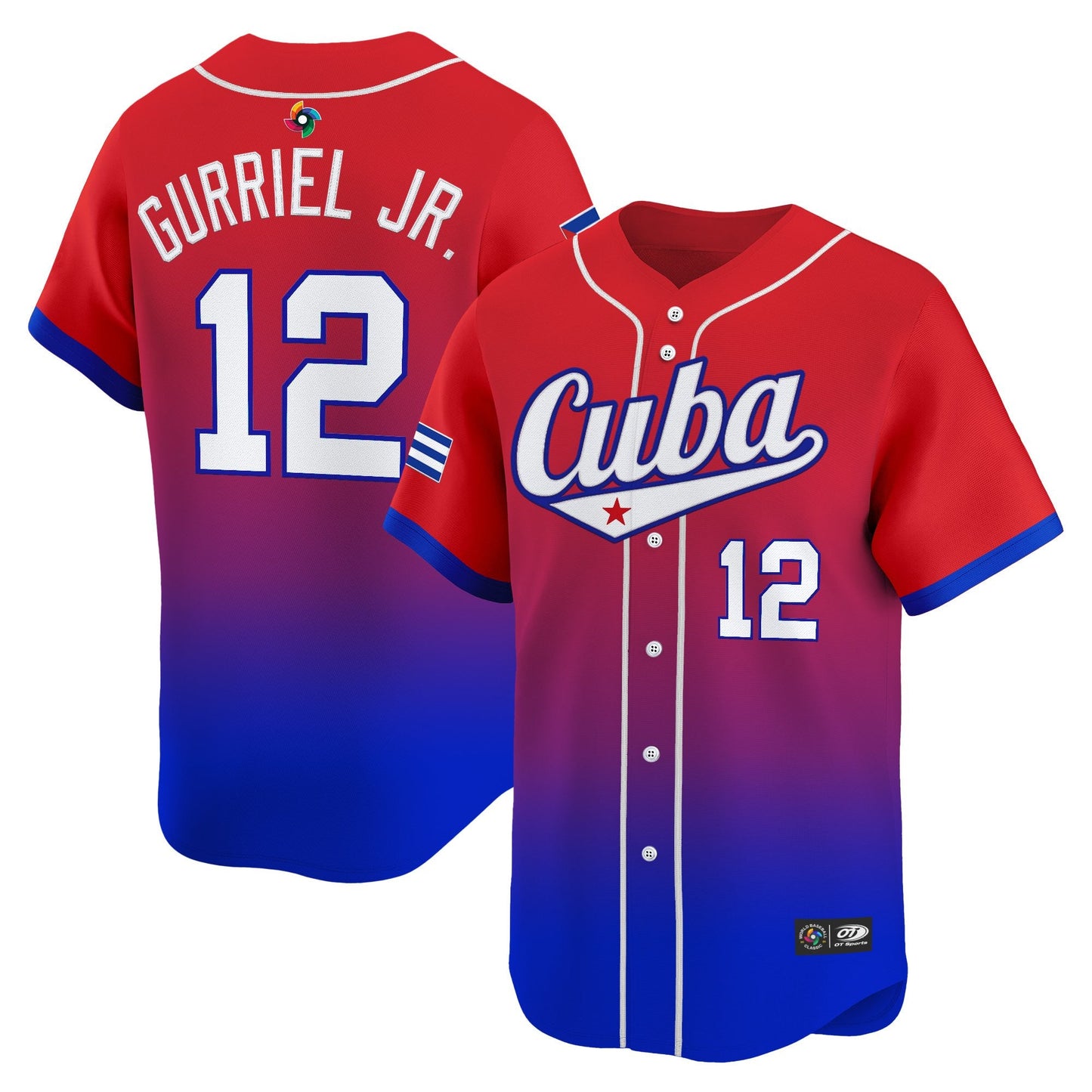 Men's Team Cuba World Baseball Classic Vapor Premier Jersey - 2026 Roster - All Stitched