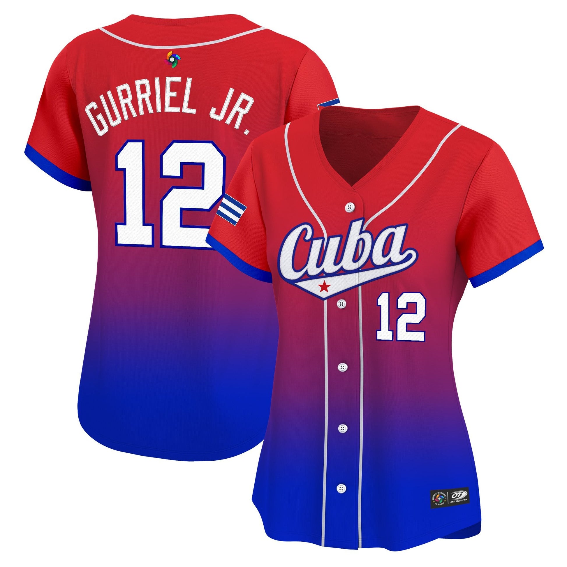 Women's Team Cuba World Baseball Classic Vapor Premier Jersey - 2026 Roster - All Stitched