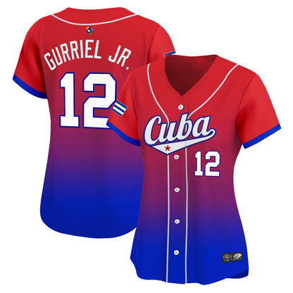 Women's Team Cuba World Baseball Classic Vapor Premier Jersey - 2026 Roster - All Stitched