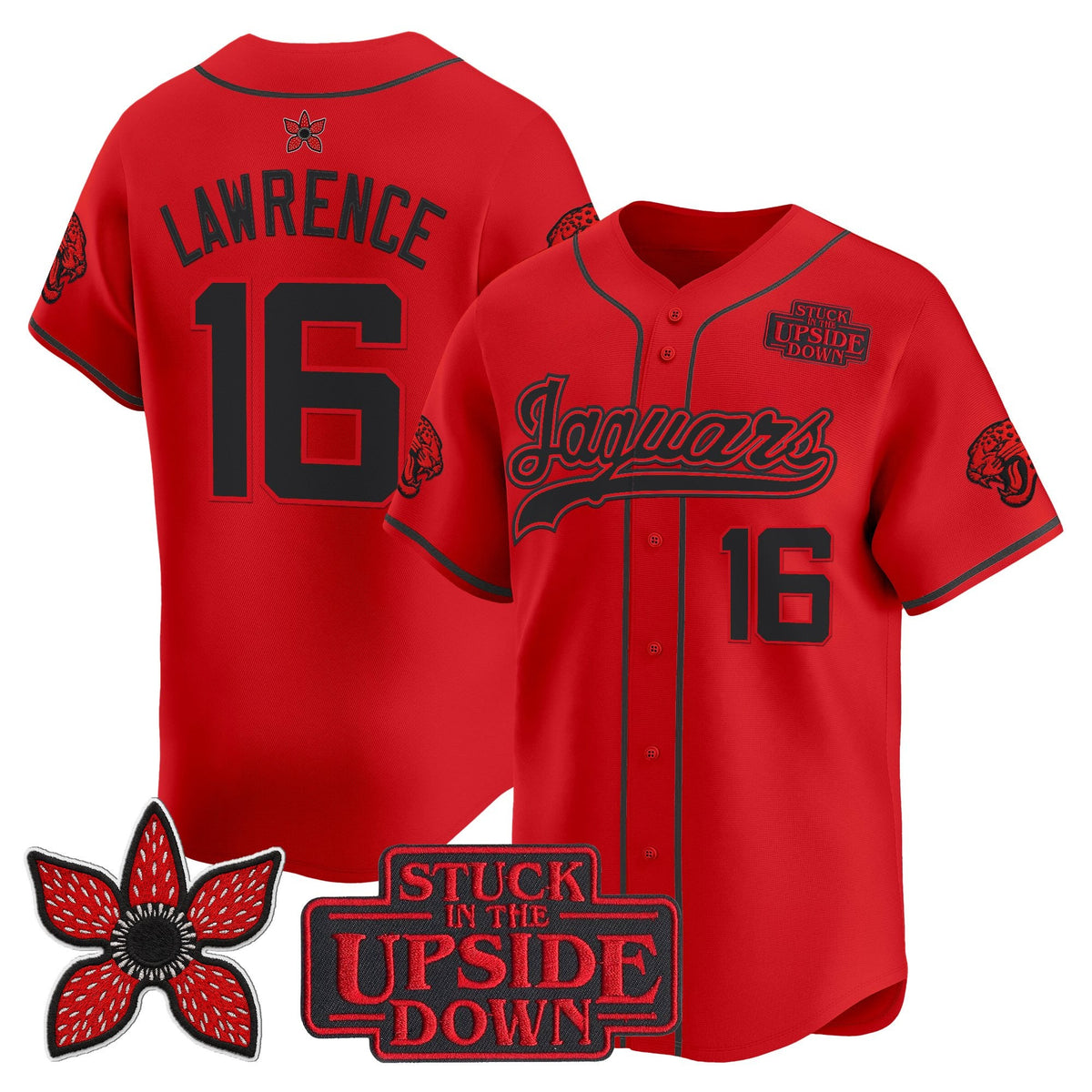 Men's Jacksonville Jaguars 'Stranger Things Edition' Vapor Baseball Jersey - All Stitched