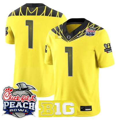 Men's Oregon Ducks 2026 Peach Bowl Vapor Limited Jersey - All Stitched