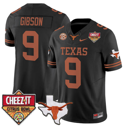 Men's Texas Longhorns 2025 Cheez-It Citrus Bowl Patch Vapor Limited Jersey - All Stitched