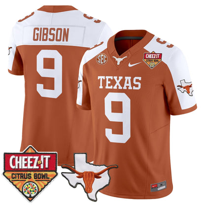 Men's Texas Longhorns 2025 Cheez-It Citrus Bowl Patch Vapor Limited Jersey - All Stitched