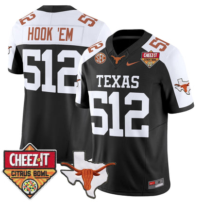 Men's Texas Longhorns 2025 Cheez-It Citrus Bowl Patch Vapor Limited Jersey - All Stitched