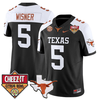 Men's Texas Longhorns 2025 Cheez-It Citrus Bowl Patch Vapor Limited Jersey - All Stitched