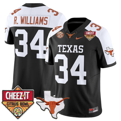 Men's Texas Longhorns 2025 Cheez-It Citrus Bowl Patch Vapor Limited Jersey - All Stitched