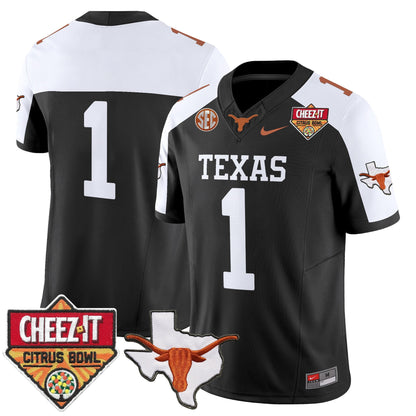 Men's Texas Longhorns 2025 Cheez-It Citrus Bowl Patch Vapor Limited Jersey - All Stitched