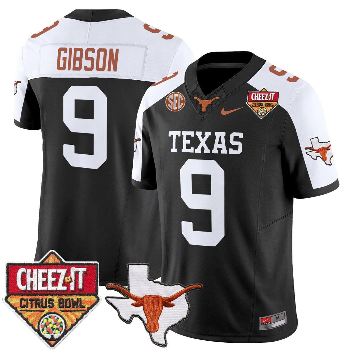 Men's Texas Longhorns 2025 Cheez-It Citrus Bowl Patch Vapor Limited Jersey - All Stitched